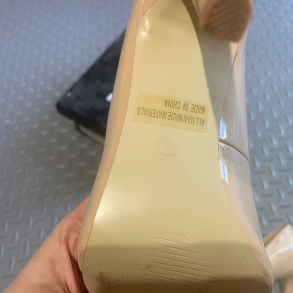 Gojane tan patent leather heels spring classic stiletto party formal nude - Picture 3 of 3